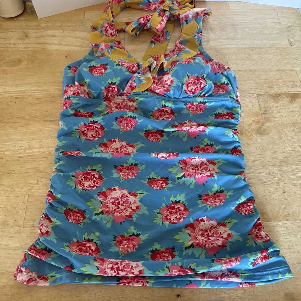 Matilda Jane Women's Size Small Swimwear Tankini Top Floral Chase the Sun Ruchin